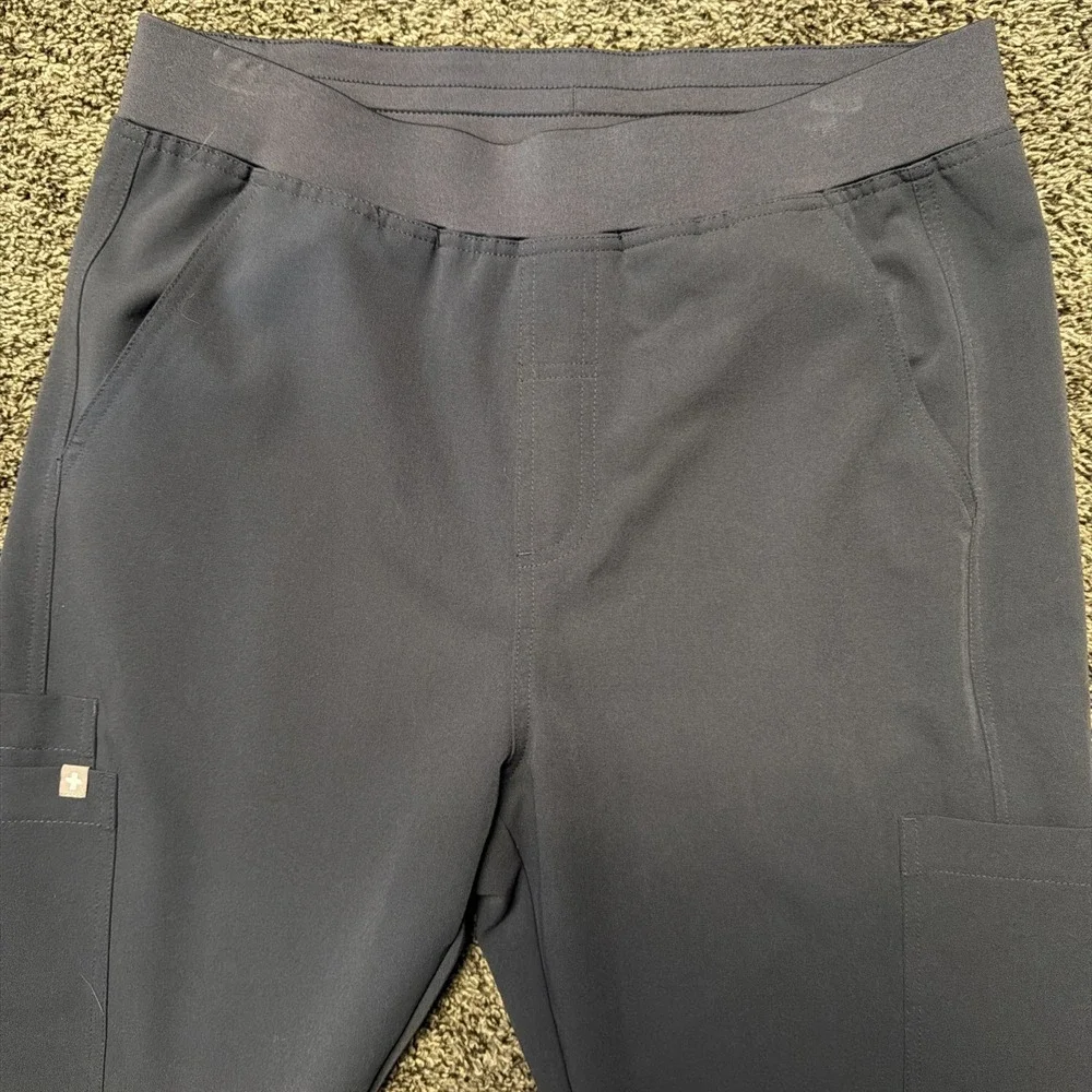 FIGS Womens Scrub Pants Womens Medium Gray Blue Cargo Medical Technical‎